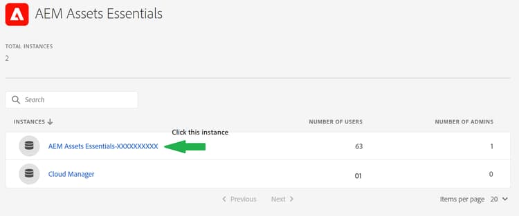 Admin Console admin profile