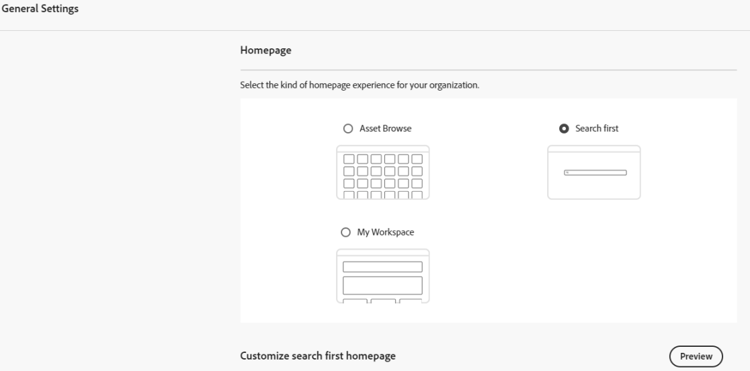 search first configuration