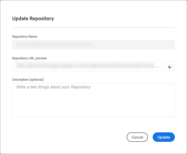 View and update repository information