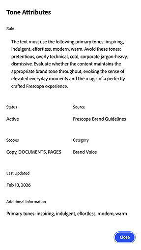 View individual check details