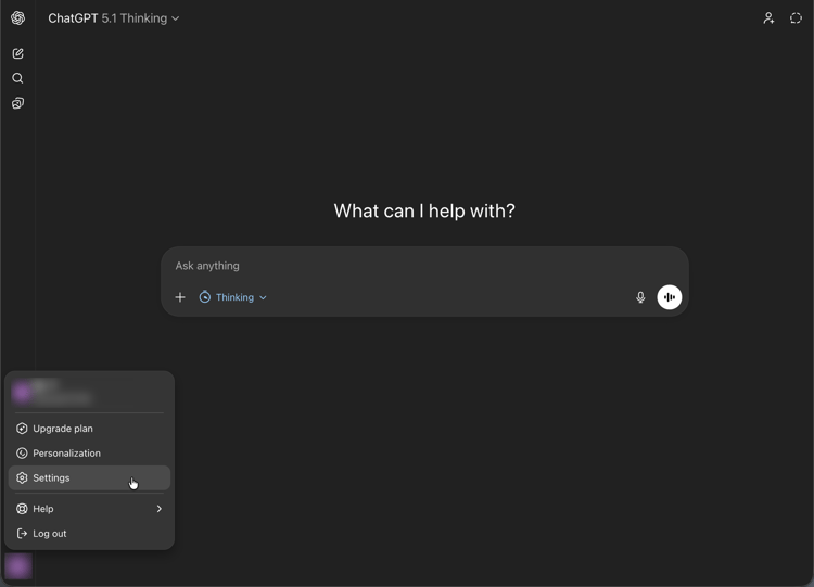 Configure ChatGPT Step 1