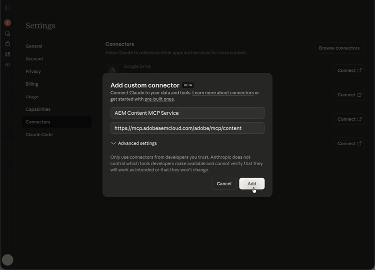 Configure Claude Step 3
