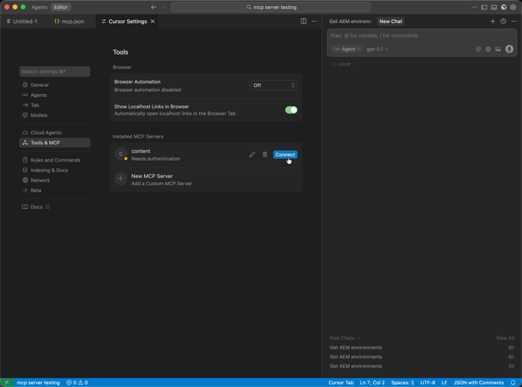 Configure Cursor Step 4