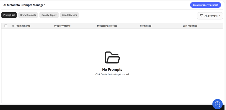 AI Metadata Prompts Manager