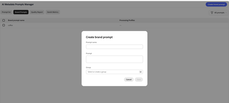 Create Brand Prompts