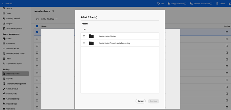 verify metadata forms page