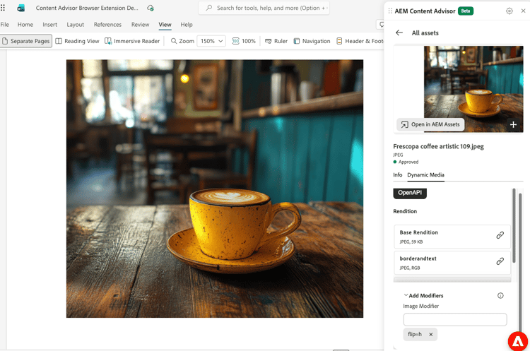 AEM Content Advisor Browser Extension