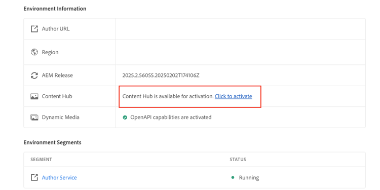 Enable Content Hub for lower environments