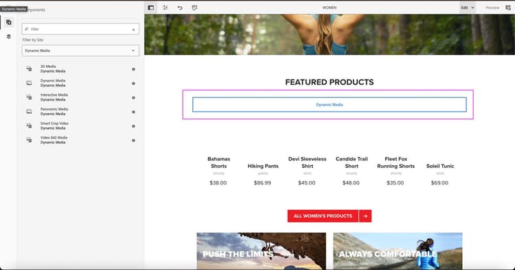Drag Dynamic Media component