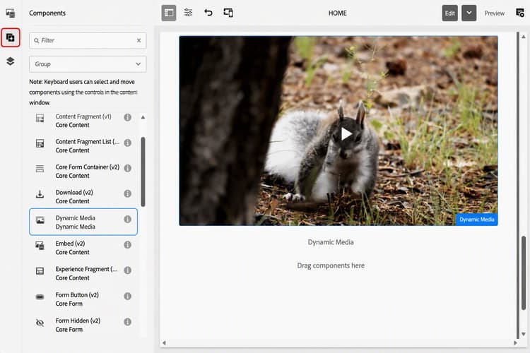 Dynamic Media Component