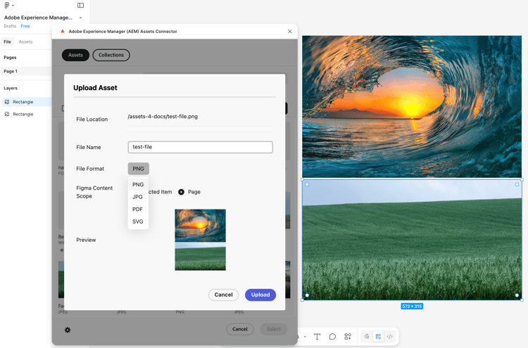 upload figma design