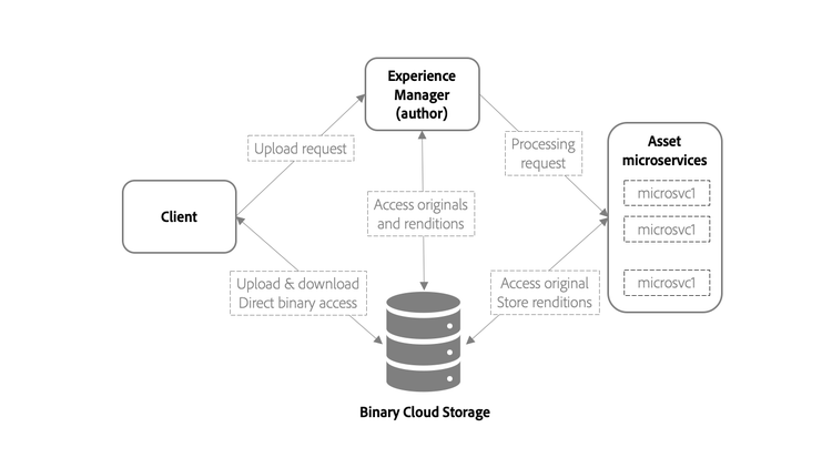 Asset ingestion and processing with asset microservices