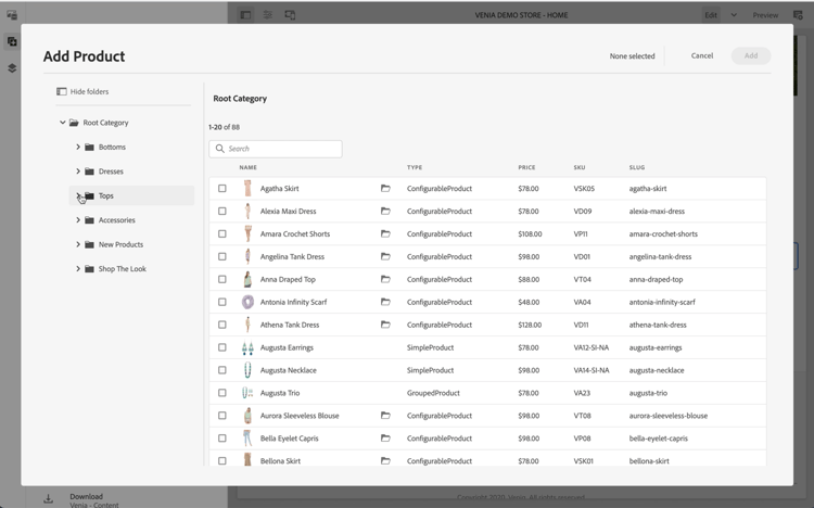 product picker folder