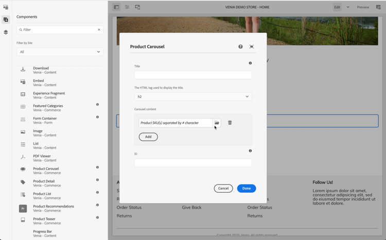 product picker