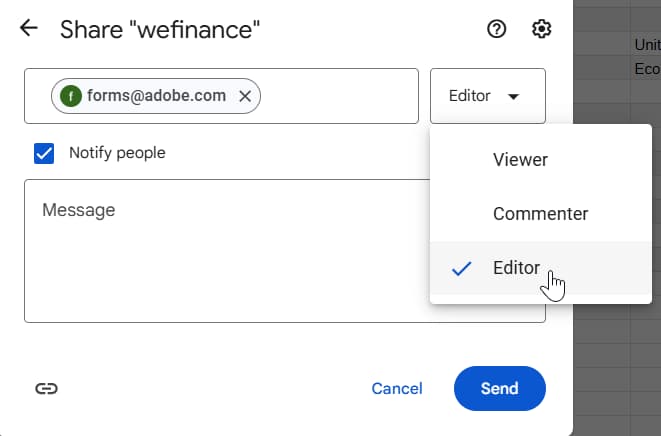 Share folder with AEM User, provide editing rights-SharePoint