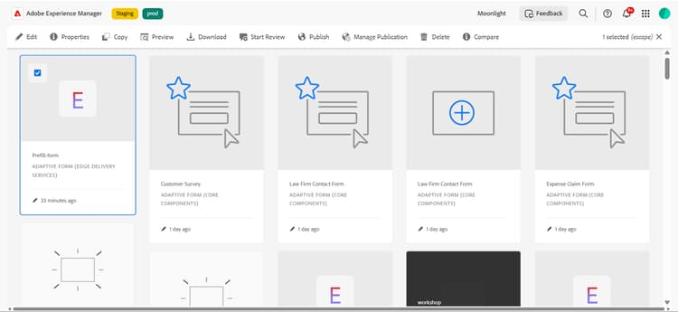 Select Form Properties