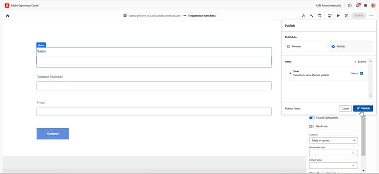 Universal Editor Publish