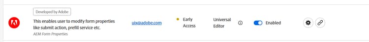 Form properties icon