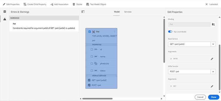 Configure read write service