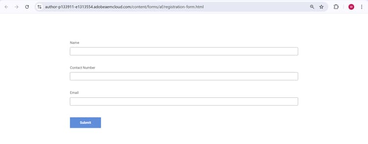 Completed Registration Form
