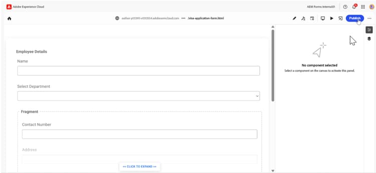 Click Publish