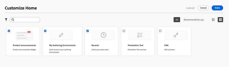 Experience Hub customized