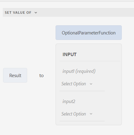 Optional or required parameters