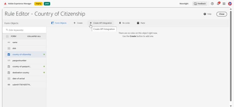 Create API Integration