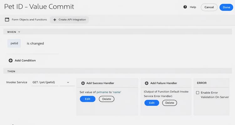 add a default error handler for a field validation checks in a form