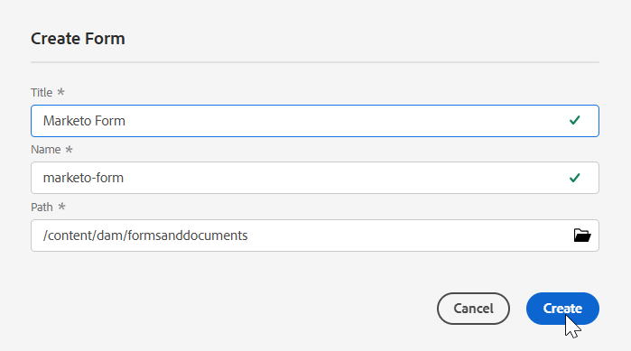 Integrate an Adaptive Form with Marketo Engage | Adobe Experience Manager