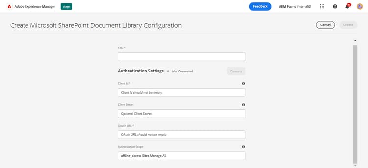 Sharepoint configuration