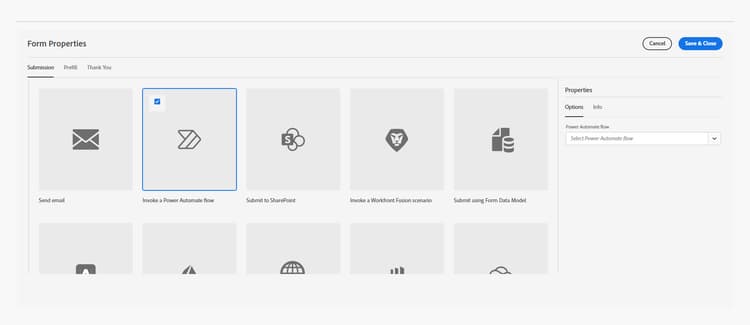 Configure Submit Action