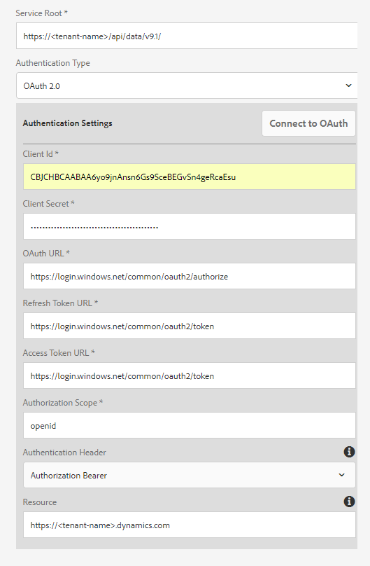 Authentication Settings