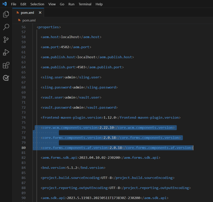 Mention latest version of Forms Core Components