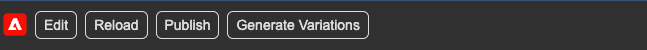 Generate Variations - access from AEM Sidekicj