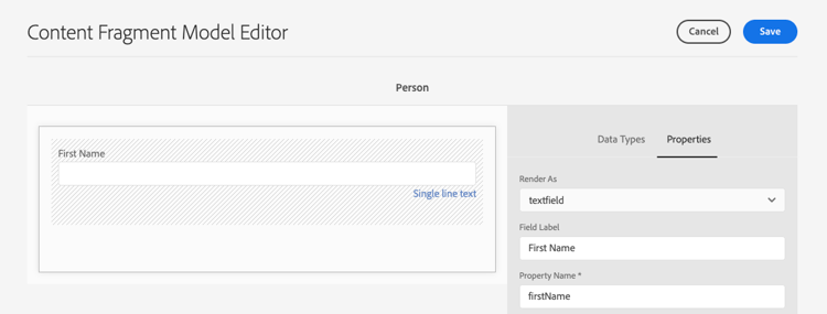 Configure properties