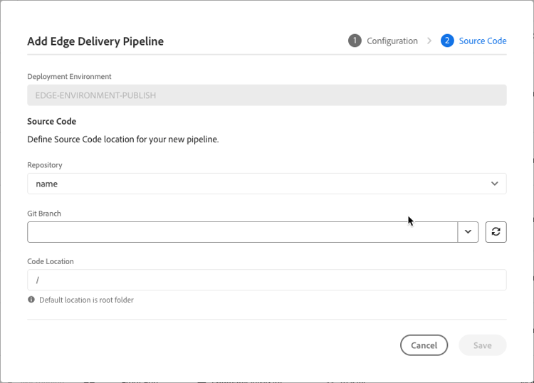Config pipeline