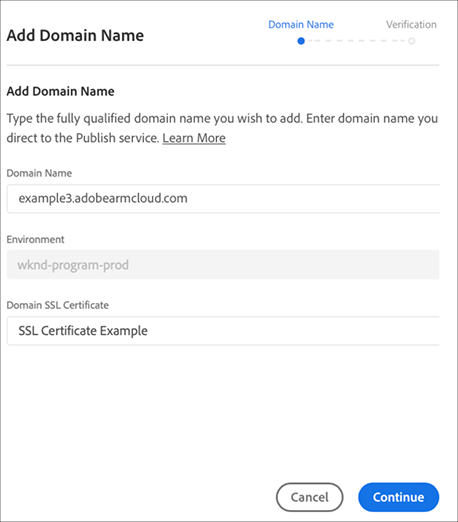 Domain Name Window