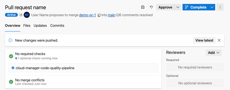 Azure DevOps validation of pull requests with webhooks-1