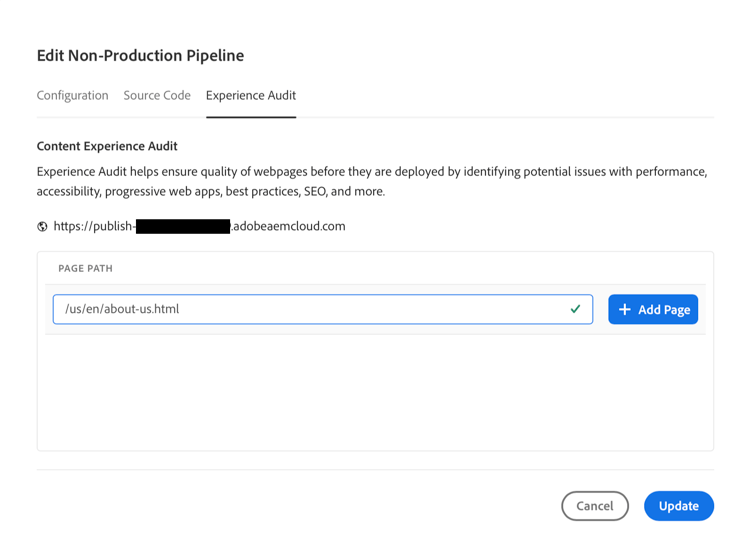 Defining a path for the Experience Audit