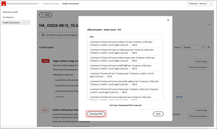 Download PDF of individual issue reports