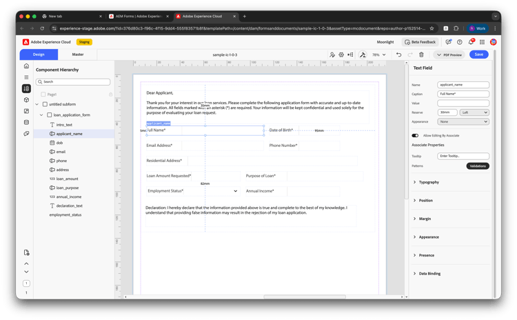 Allow Editing By Associate in component properties