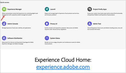 Experience Cloud homepage