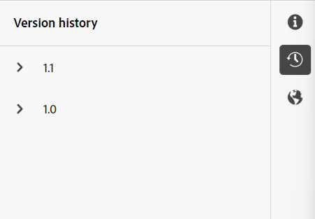 Versions in Content Fragment Editor