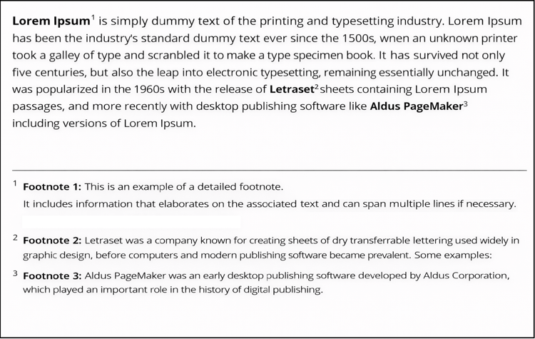 Footnote Description