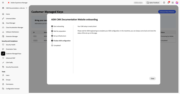 Wait for Adobe to configure the environment.