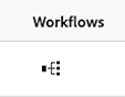Content Fragments console - Workflows icon