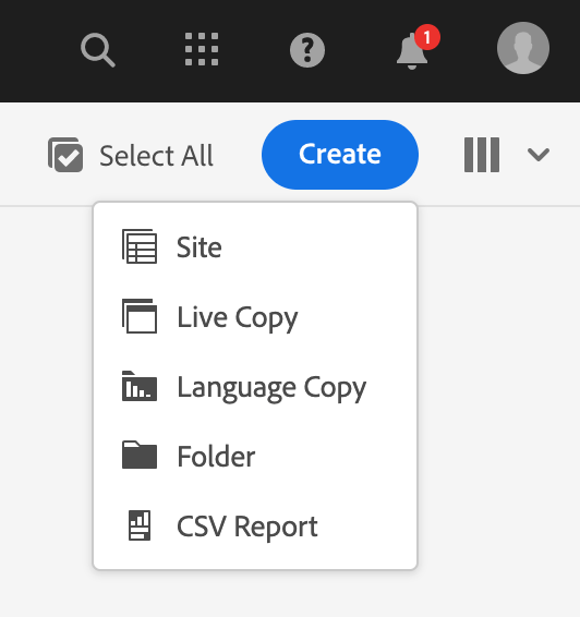 Create Live Copy