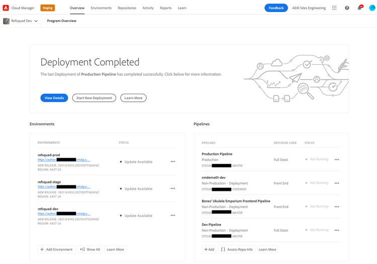Cloud Manager overview