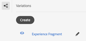 Creating an Experience Fragment variation